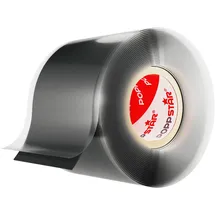 POPPSTAR selbstverschweißendes Silikonband, 3m x 38mm, Isolierband und Dichtungsband (Wasser, Luft), schwarz, 1 Rolle
