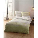 Kaeppel Bettwäsche Kaeppel Mako Satin Bettwäsche Gestreift Radiance, Mako-Satin, 2 teilig grün