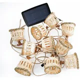 Licht-Erlebnisse Lichterkette Davao Solar 5 m Beige/Braun/Bunt