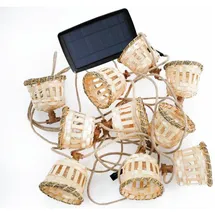 Licht-Erlebnisse Lichterkette Davao Solar 5 m Beige/Braun/Bunt