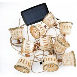 Licht-Erlebnisse Lichterkette Davao Solar 5 m Beige/Braun/Bunt