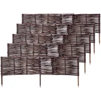 Kadax Palisade aus Weide natürlicher Weidenzaun, 1 Stück, 100x40cm