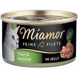 Miamor 6 x100g Filets, Thunfisch & Gemüse in Jelly Miamor Katzenfutter nass