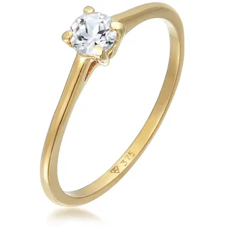 Elli PREMIUM - Topas Solitär Verlobungsring 375 Gelbgold Ringe Damen (179.99 € / )