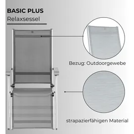 Kettler Basic Plus Relaxsessel 59 x 59 x 108 cm weiß/hellgrau