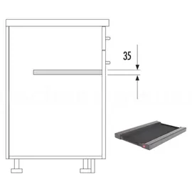 HAILO Tablarauszug 1832639 Multideckel 500 Cargo Synchro 50 cm