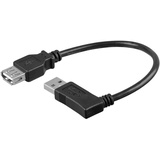 goobay - USB 2.0 Verlängerungskabel, 90°, 0,15 m schwarz