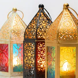 Marrakesch Orient & Mediterran Interior 3er Set Orientalische Laterne Teja 16cm