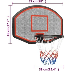 vidaXL Basketballkorb Schwarz 71 x 45 x 2 cm