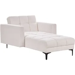 Chaiselongue ALNES Stoff Cremeweiß