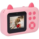 Kinder-Druckkamera, Abgerundete Ecken, Sichere Verwendung, Thermodruckkamera, 2,4-Zoll-Display, USB-Kabel, Aufladen, Einfach zu Tragende Foto-Videokamera für Kinder, Mädchen