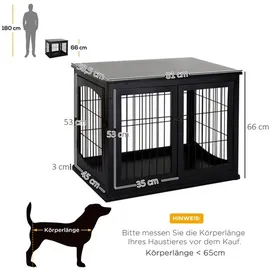 PawHut Hundekäfig Transportbox 81 x 58,5 x 66 cm Schwarz
