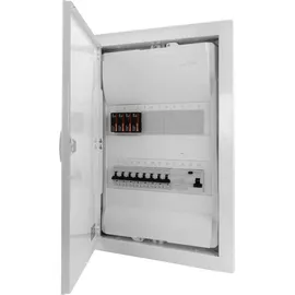 Doktorvolt Sicherungskasten Unterputz Verteilerkasten 2x12 Module 8xMCB 1xRCCB VDE Überspannungsschutz verdrahtet Sicherungen 505,50x348x98mm Doktorvolt