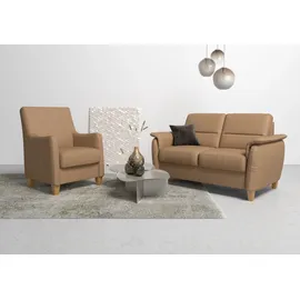 Home Affaire 2-Sitzer HOME AFFAIRE "Palmera, B: 149 cm", braun (cappuccino), B:149cm H:89cm T:89cm, Luxus-Microfaser (100% Polyester);Struktur (100% Polyester);Luxus-Microfaser in Lederoptik (100% Polyester), Sofas, mit Federkern