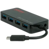 Roline USB 3.2 Gen 1 Hub, 4fach, Typ C Anschlusskabel
