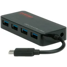 Roline USB 3.2 Gen 1 Hub, 4fach, Typ C Anschlusskabel