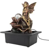 LED-Tischwasserbrunnen, Leise Pumpe, Verstellbarer Zimmerbrunnen mit Warmer Beleuchtung für Zuhause, Schlafzimmer, Büro