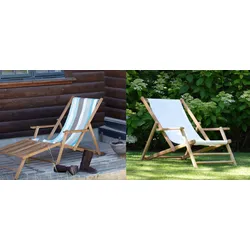 Outdoor Liegestuhl Maxx Bezug blau