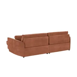 Lounge Collection Eckcouch Flachgewebe 2-Sitzer Braun