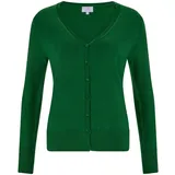 CASH-MERE.CH Strickjacke V-Ausschnitt Grün XL