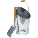 WERKA PRO Eimer 7 L und Ascheschaufel Grau