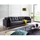 trends by hg Schlafcouch Cord 3-Sitzer Grau