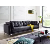 trends by hg Schlafcouch Cord 3-Sitzer Grau