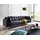 trends by hg Schlafcouch Cord 3-Sitzer Grau