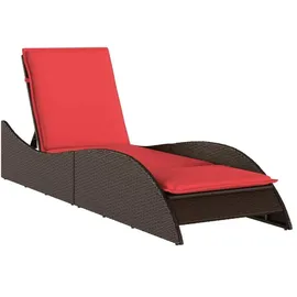 vidaXL Sonnenliege 60 x 205 x 73 cm Braun