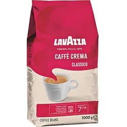 LAVAZZA Classico Crema Kaffeebohnen Arabica- und Robustabohnen mild 1,0 kg