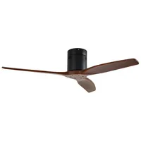 LUCANDE Deckenventilator Vindur, schwarz, Holz, DC, leise