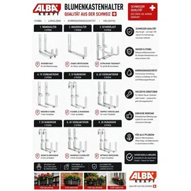 Alba Krapf ALBA-KRAPF Balkonkastenhalter f.Rundgeländer,tief,verz.