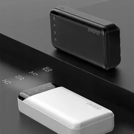DUDAO powerbank with 3 built-in cables 20000mAh USB Type C + micro USB + Lightning black ( K6Pro +) Powerbank (Akku) - schwarz