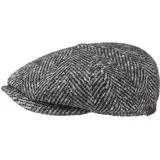 Stetson Hatteras Schildmütze - Hochwertige Schirmmütze Damen/Herren - 100% Schurwolle - Flatcap mit Baumwollfutter - Wollcap Herbst/Winter schwarz 59 cm - 59
