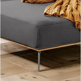 W.Schillig Ecksofa "run, Designsofa mit tollem Sitzkomfort, bequem, L-Form", grau (grau w82), B:319cm H:88cm T:178cm, Longlife Xtra-Leder Z73: Naturwalkleder der Luxusklasse aus den erlesensten Rohhäuten.