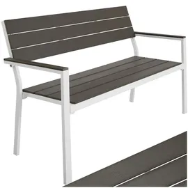 Tectake Gartenbank, 2-Sitzer, wetterfest, 128 x 59 x 88 cm