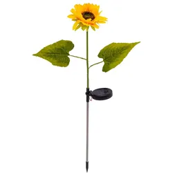 Solarleuchte Außenlampe Deko Gartenleuchte Erdspieß Sonnenblume LED H 78,5 cm