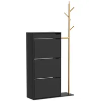 Vichy Vicco Schuhschrank Ivo, Schwarz, 90 x 181.5 cm