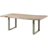 Massivmoebel24 Baumtisch Akazie 190 x 78 x 110 cm beige