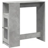 vidaXL Bartisch mit Regal 101 x 40 x 103,5 cm Grau