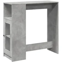 vidaXL Bartisch mit Regal 101 x 40 x 103,5 cm Grau
