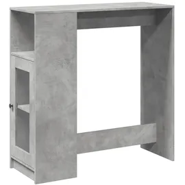 vidaXL Bartisch mit Regal 101 x 40 x 103,5 cm Grau