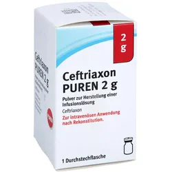 CEFTRIAXON PUREN 2 g Pulver z.Herstell.e.Inf.-Lsg. 1 St