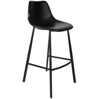 Dutchbone Barhocker FRANKY Kunstleder Vintage schwarz von DutchBone