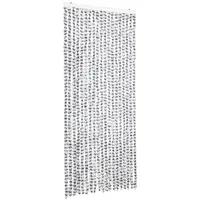 VidaXL Fliegenvorhang Hellgrau und Dunkelgrau 56x200 cm Chenille