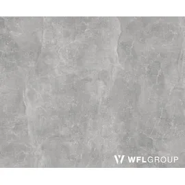 WFL GROUP Esstisch Rund Groß XXL Ausziehbar im Loft-Stil – 100 bis 300 cm – Extra Lang Ausziehtisch mit Weißen Holzbeinen, Industrieller Tisch für 5-1... - Grau