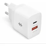 Targus HyperJuice - Netzteil - 20 Watt - PD - 2 Ausgabeanschlussstellen (USB, 24 pin USB-C) USB-A Weiß Steckdose, Innenbereich
