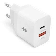 Targus HyperJuice - Netzteil - 20 Watt - PD - 2 Ausgabeanschlussstellen (USB, 24 pin USB-C) USB-A Weiß Steckdose, Innenbereich