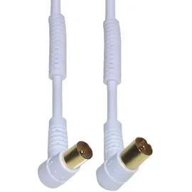 E+P Elektrik Winkelanschlusskabel HFW 202 G Koaxial 2,5 m Weiß