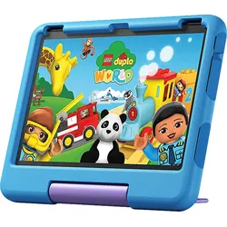 AMAZON Fire HD 10 Kids (2023), Tablet, 32 GB, Zoll, Schwarz, mitgelieferte Hülle in Blau